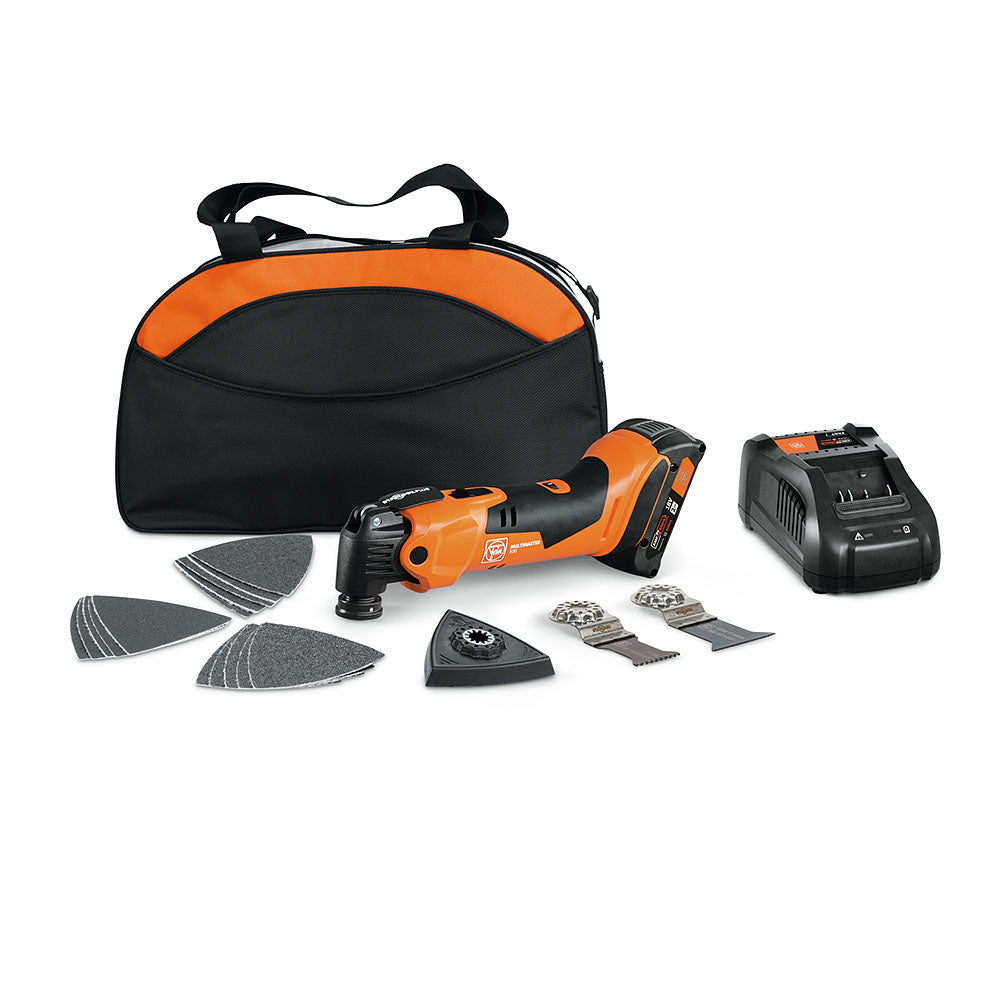 Fein oscillating tool set with accessories.