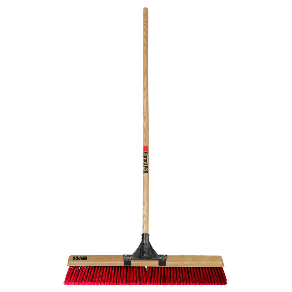 Garant Pro Series 24in Multi-Surface Push Broom with Wood Handle