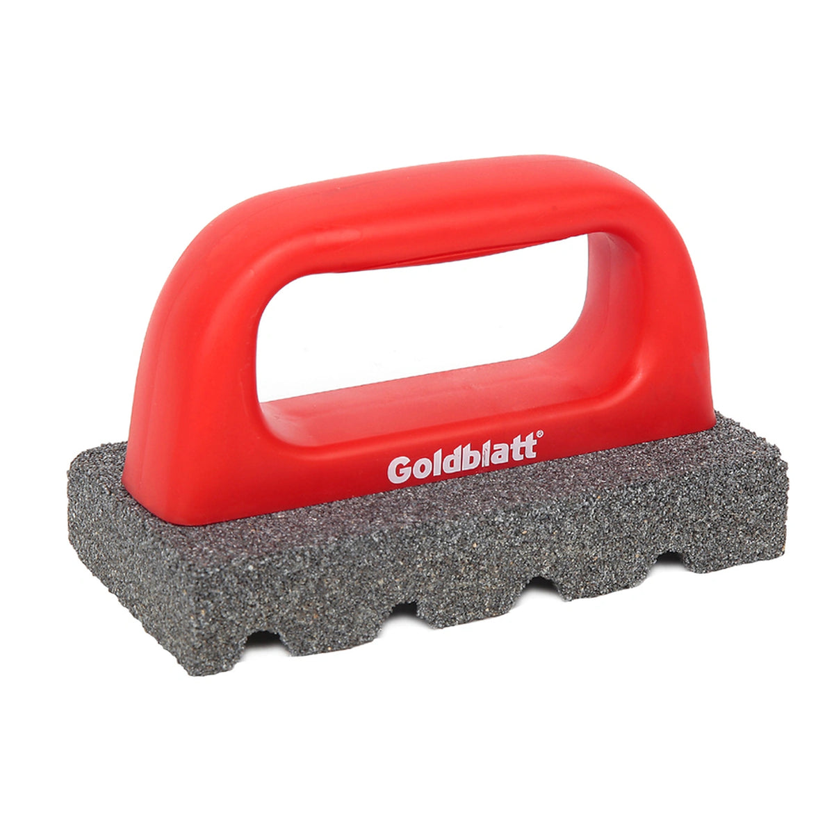 Goldblatt G06956 6in x 3in 20-grit fluted rub brick with soft-grip handle