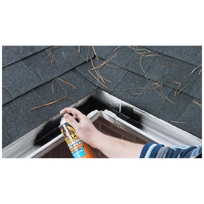 Gorilla 104058 black waterproofing spray used to seal a gutter