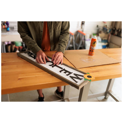 Gorilla 6341502 Heavy Duty spray adhesive used for a welcome sign project