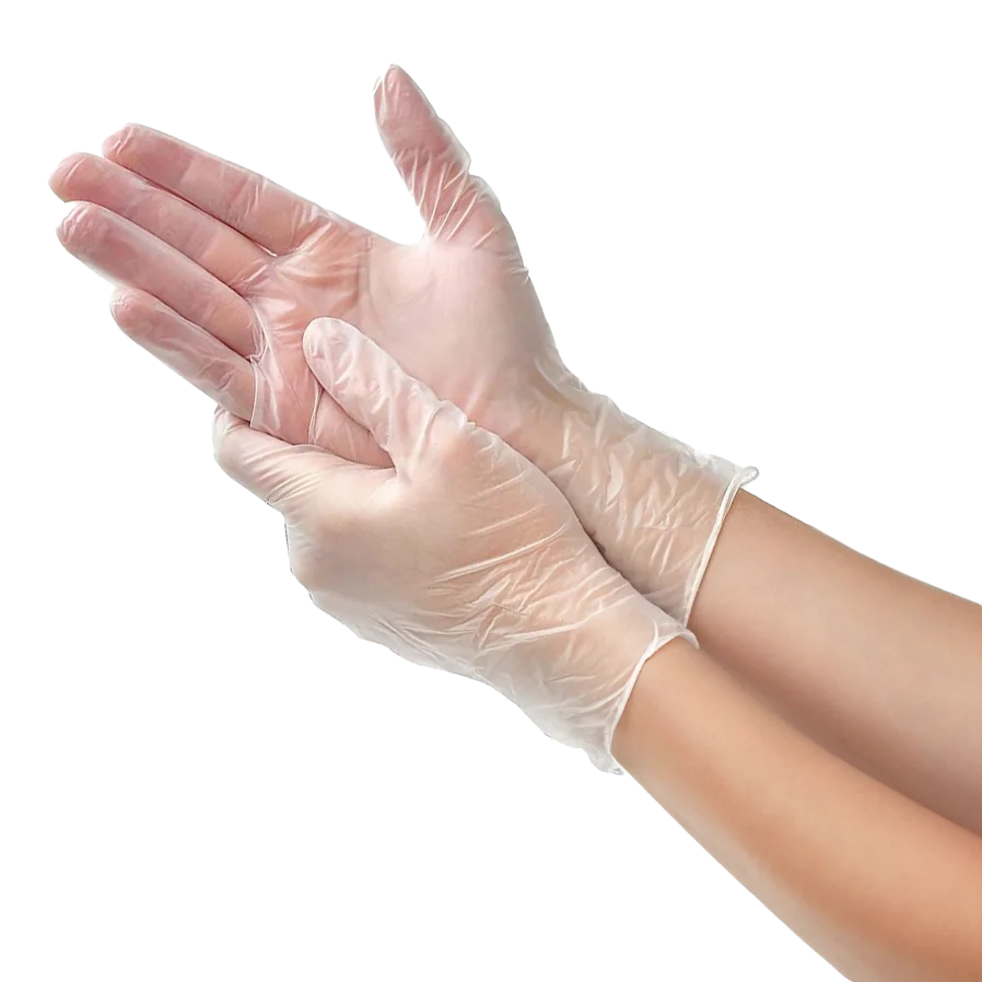 HTT Safety Clear PF 4 Mil Vinyl Gloves - 100pk - additional view