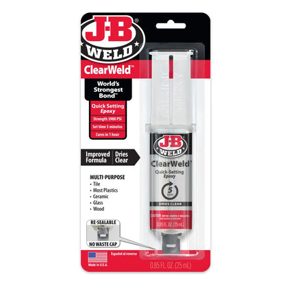 J-B Weld 25ml ClearWeld Syringe
