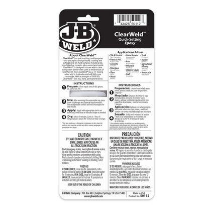 J-B Weld 25ml ClearWeld Syringe