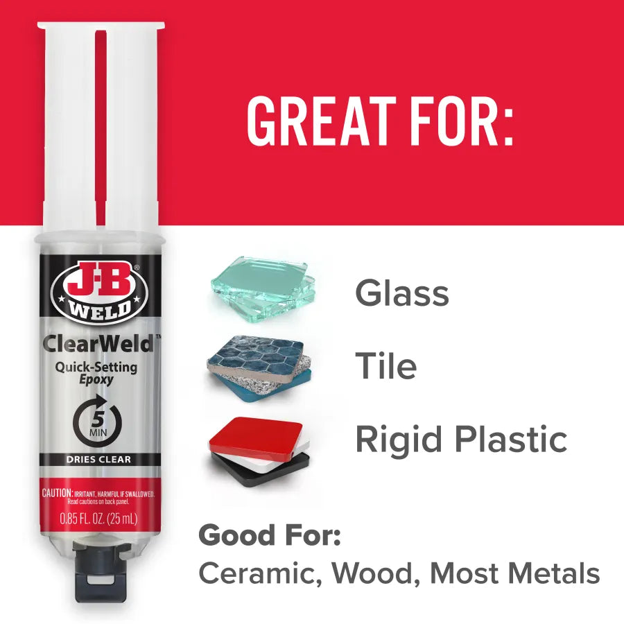 J-B Weld 25ml ClearWeld Syringe