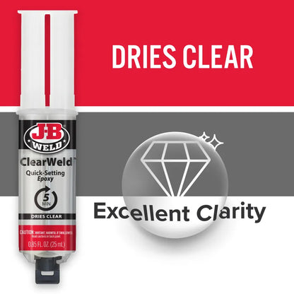 J-B Weld 25ml ClearWeld Syringe