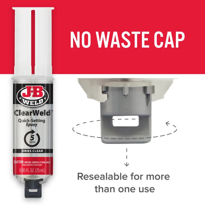J-B Weld 25ml ClearWeld Syringe