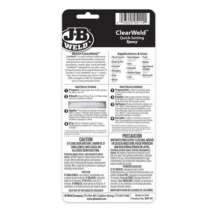 J-B Weld 14ml ClearWeld Syringe