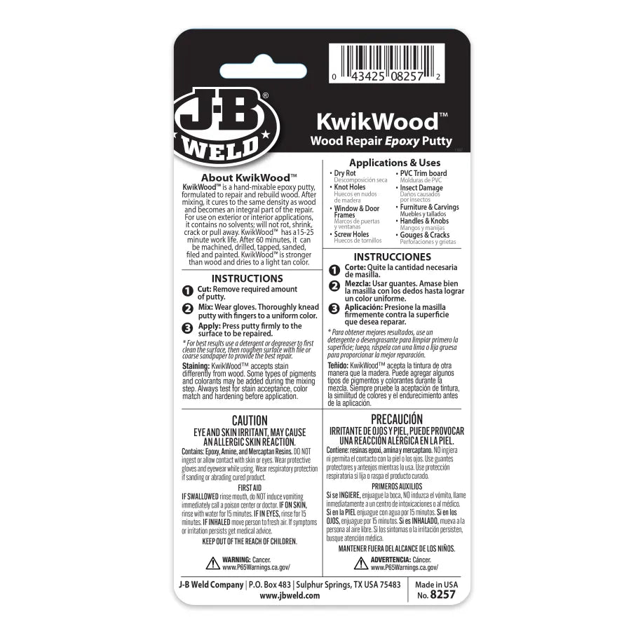 J-B Weld 1oz KwikWood Epoxy Putty