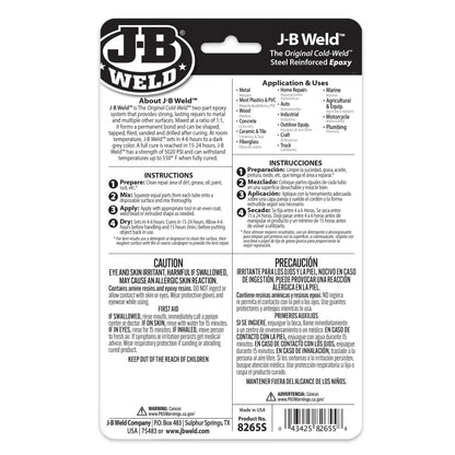 J-B WELD Original Cold Weld Twin Tube Steel Reinforced Epoxy