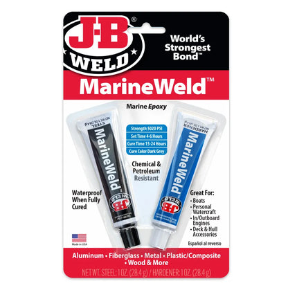 J-B Weld 2oz MarineWeld Waterproof Twin Tube