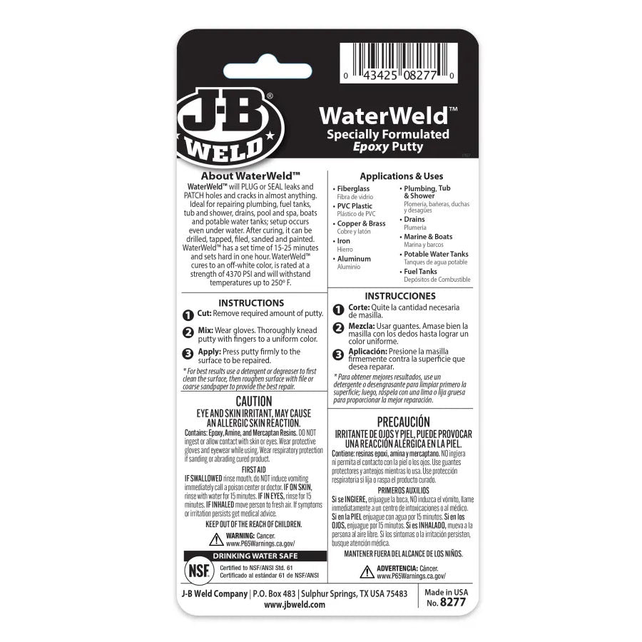 J-B Weld 2oz WaterWeld Epoxy Putty