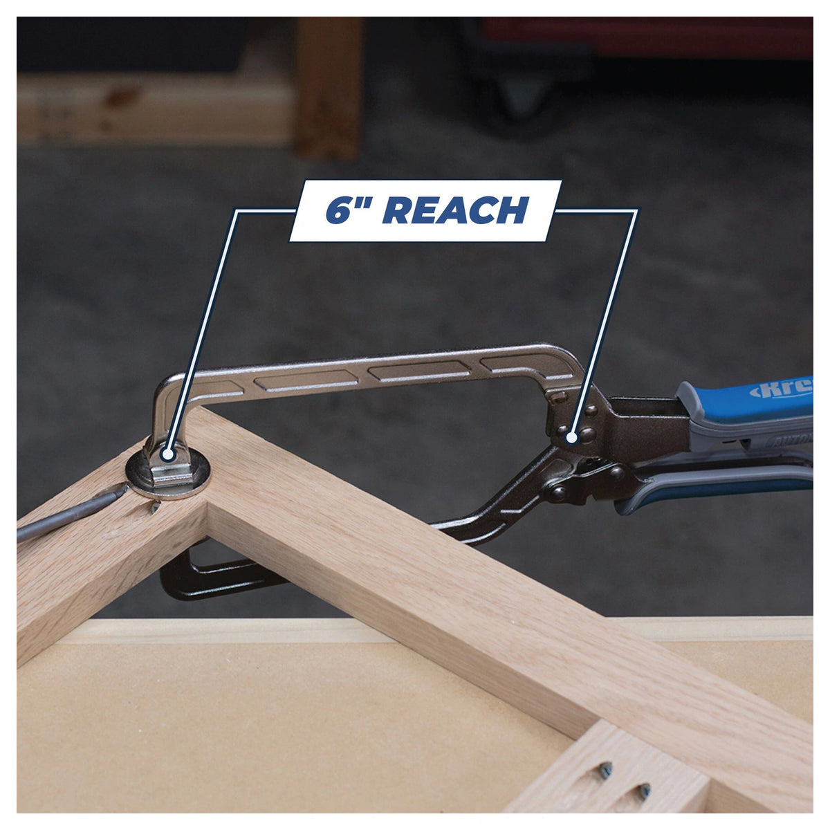 Kreg 6in Auto-Adjust Wood Project Clamp - 6 inch reach (KGKHC6)