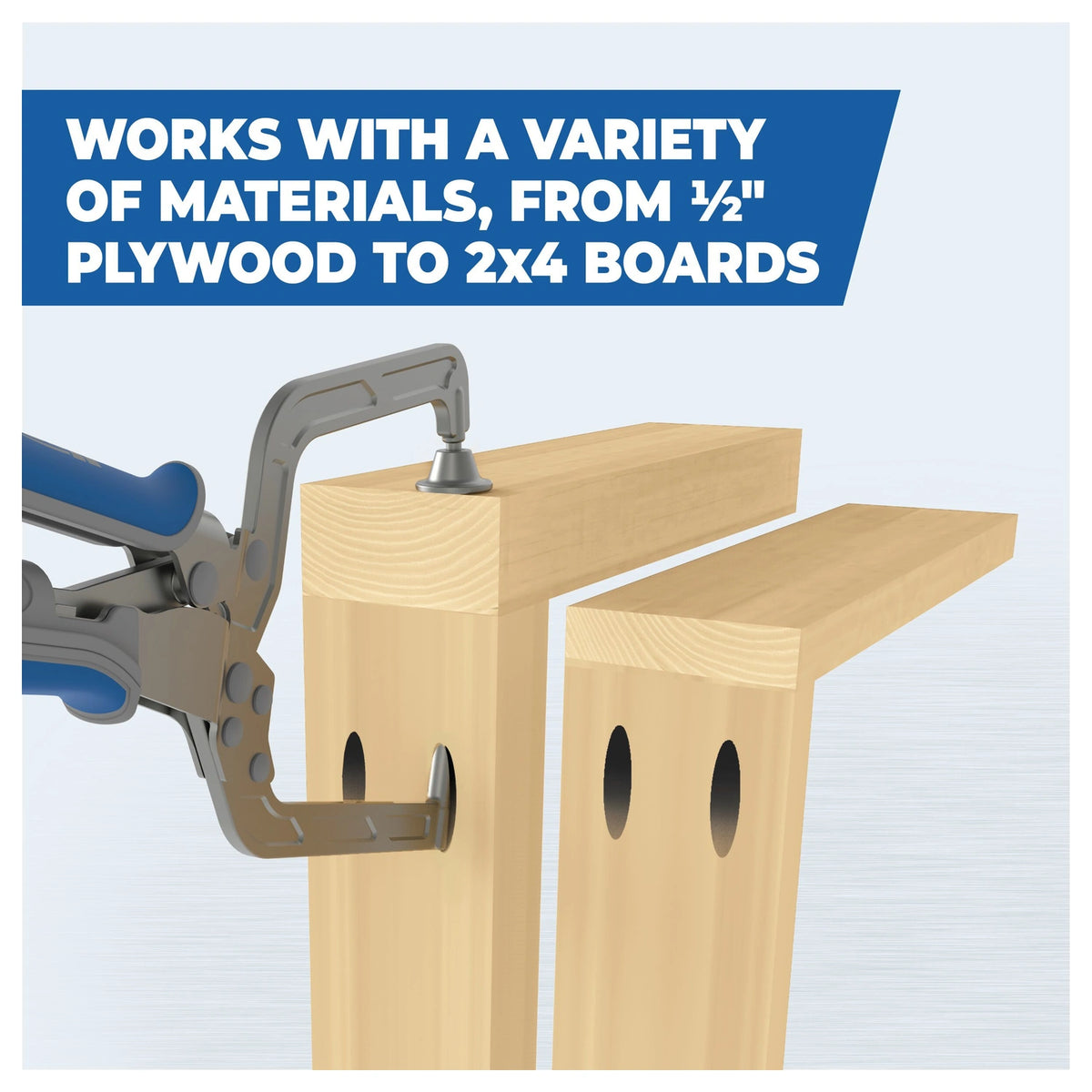 Kreg Right Angle Clamp - material thickness range (KGKHCRA)