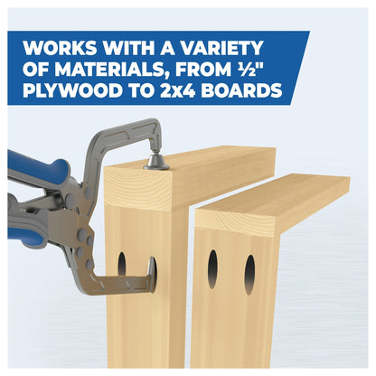 Kreg Right Angle Clamp - material thickness range (KGKHCRA)