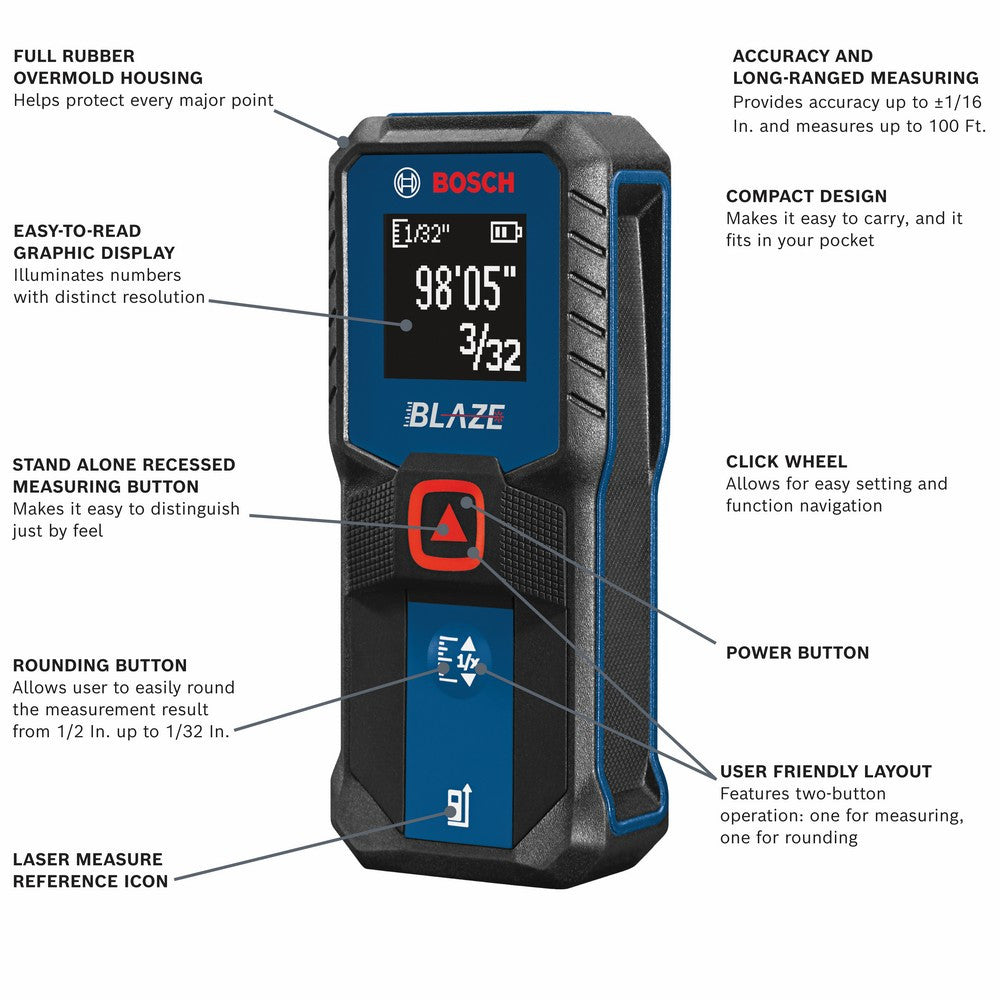 Bosch GLM100-23 BLAZE 100 ft. Laser Measure