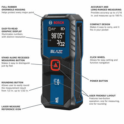 Bosch GLM100-23 BLAZE 100 ft. Laser Measure