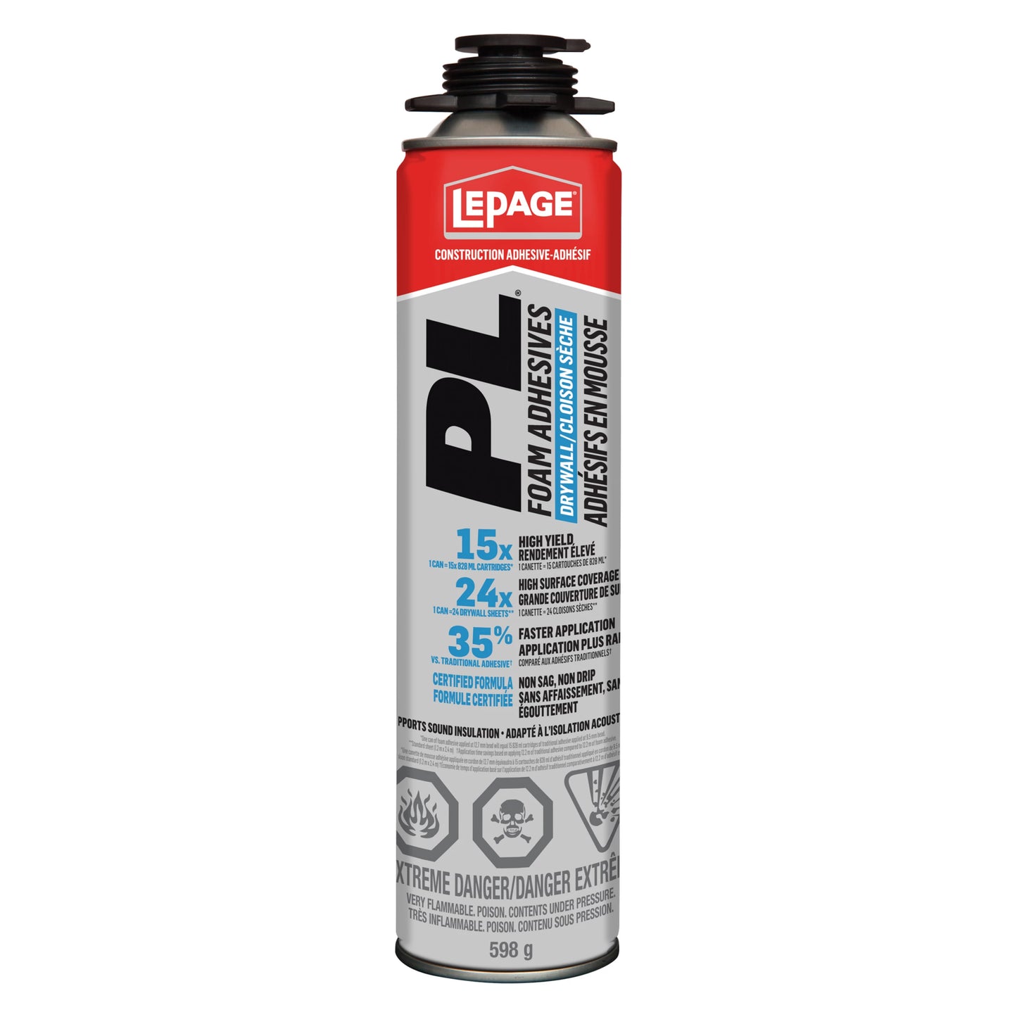 LePage 598g PL Drywall Foam Construction Adhesive - Beige