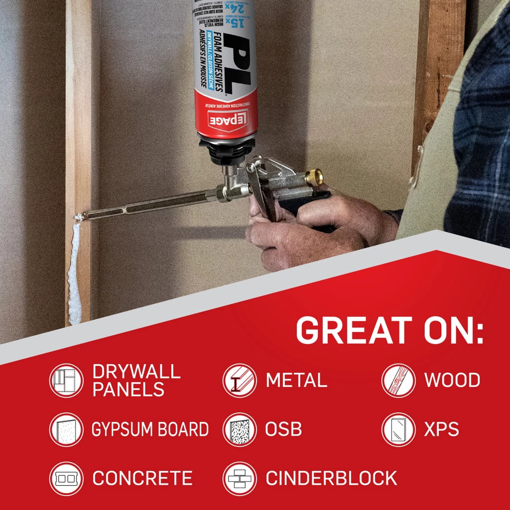 LePage 598g PL Drywall Foam Construction Adhesive - Beige