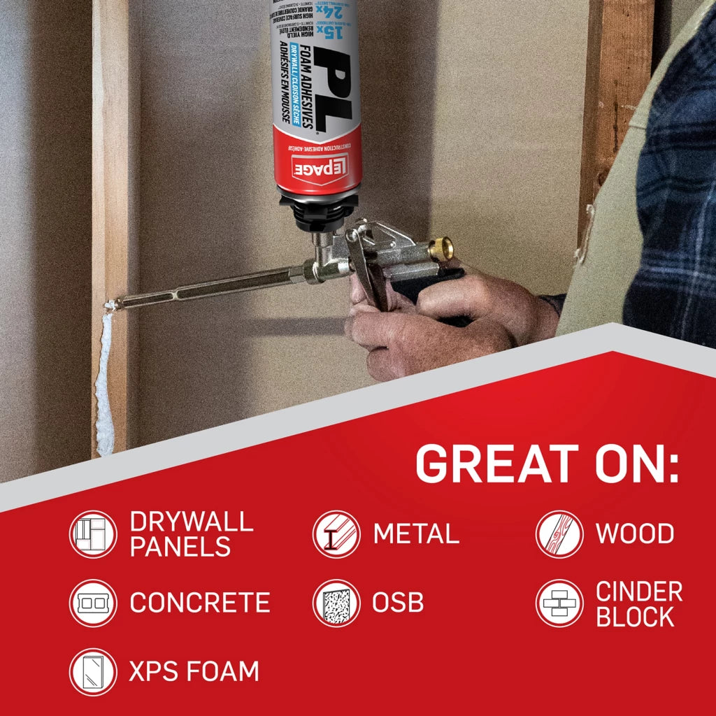 LePage 598g PL Drywall Foam Construction Adhesive - Beige