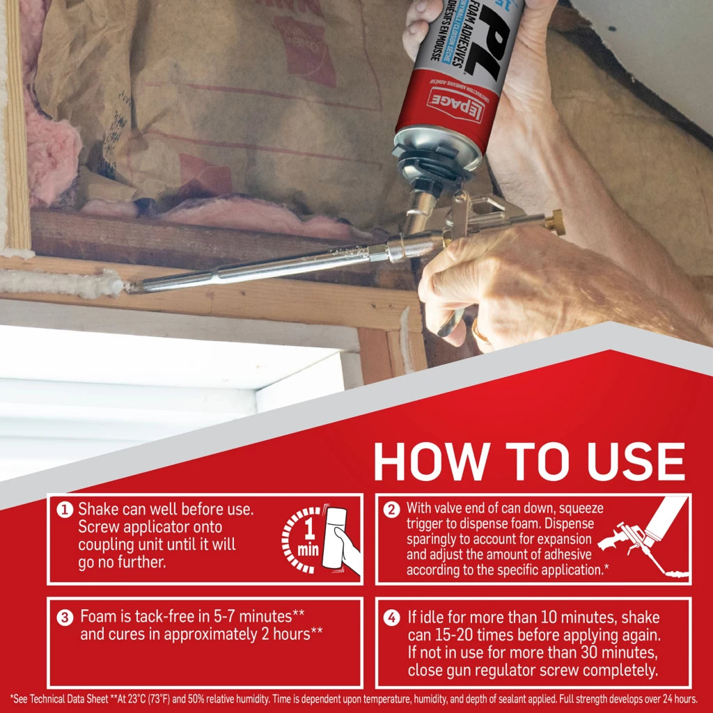 LePage 598g PL Drywall Foam Construction Adhesive - Beige
