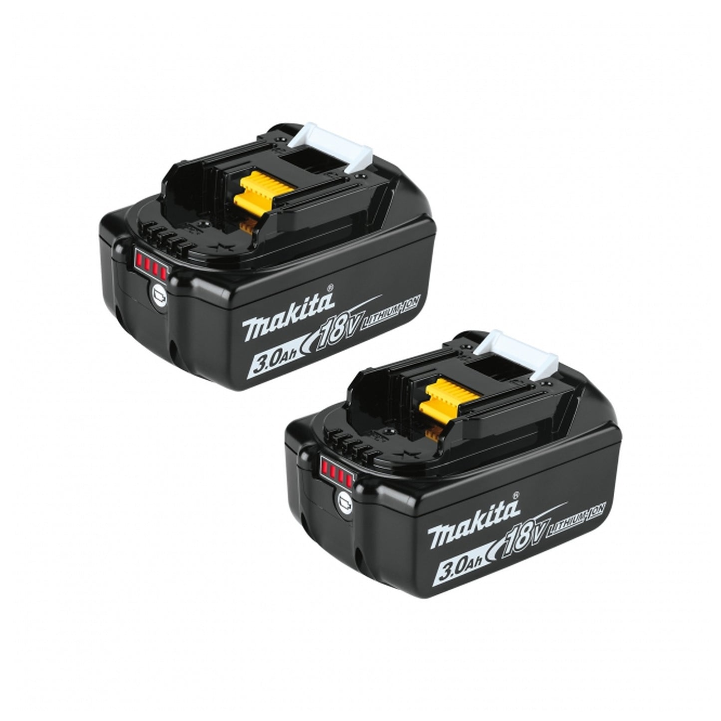 Two Makita BL1830B 18V LXT 3.0Ah batteries included in DLX2579F01