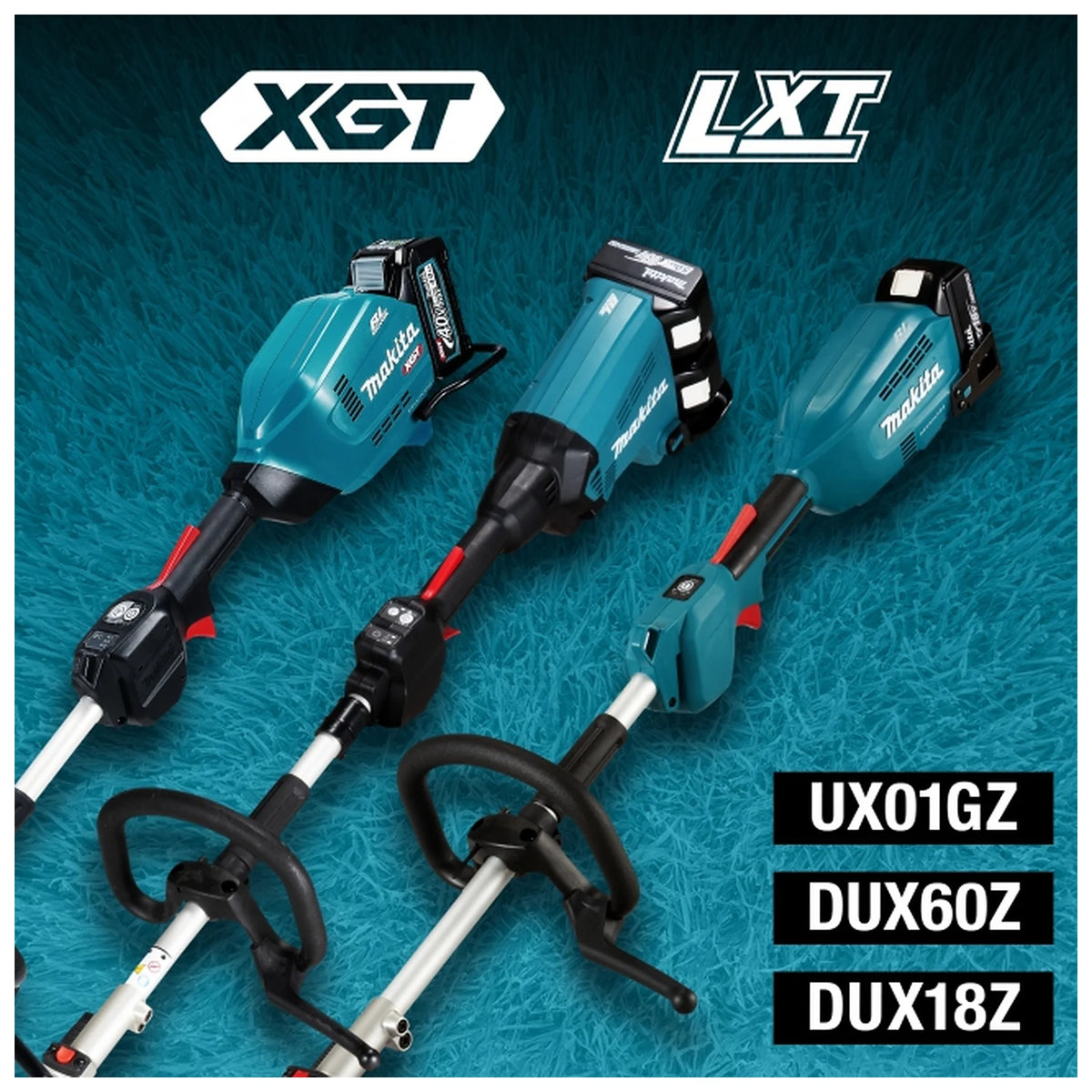 Makita UX01GZ, DUX60Z and DUX18Z split shaft power unit lineup