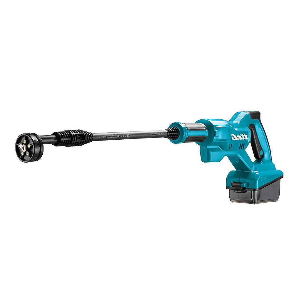 Makita DHW180Z 18V LXT cordless pressure washer with extension wand and 5-in-1 nozzle