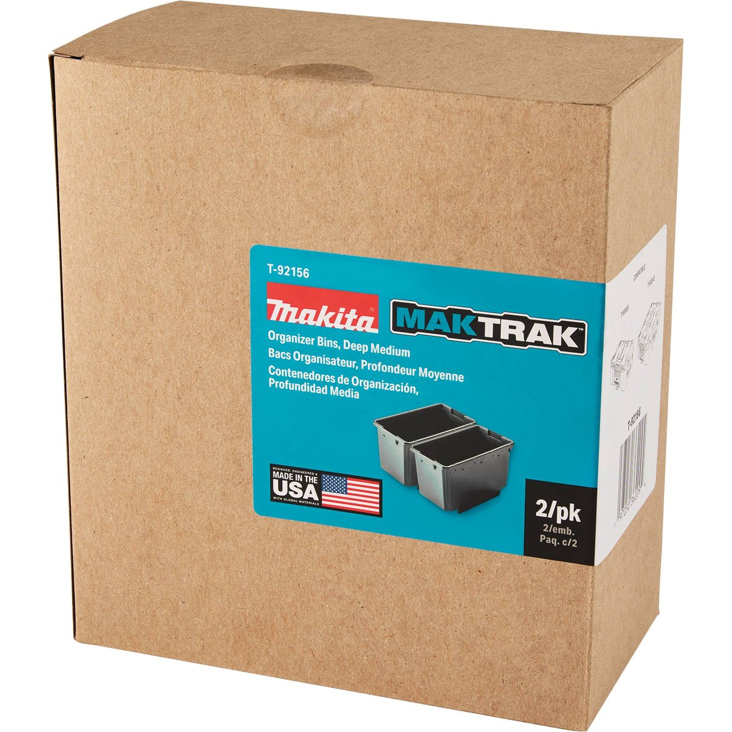 Makita MAKTRAK Deep Medium Organizer Bins - 2pk
