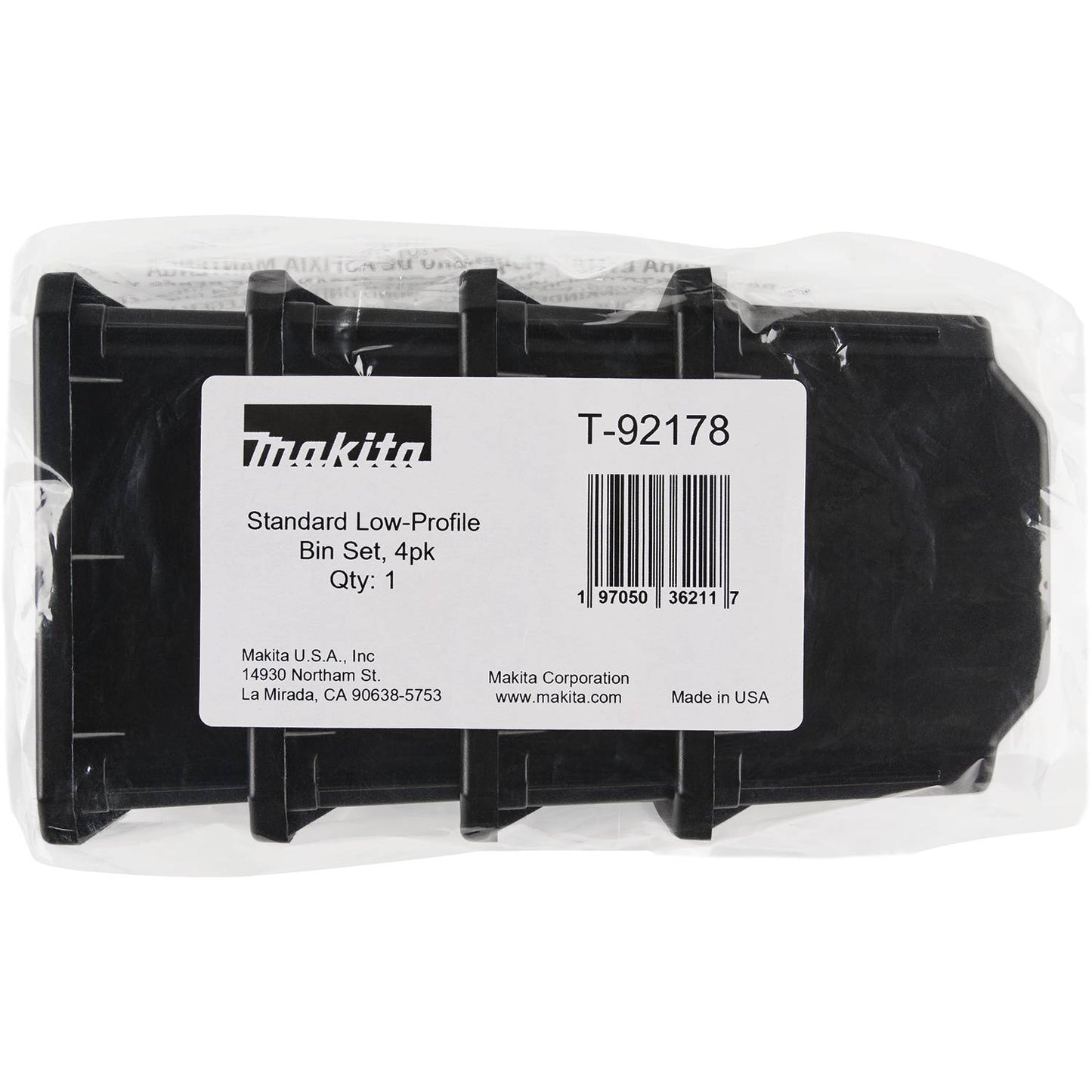 Makita MAKTRAK Low-Profile Standard Organizer Bins - 4pk