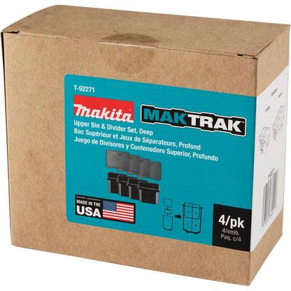 Makita MAKTRAK Upper Bin & Divider Set - 4pk