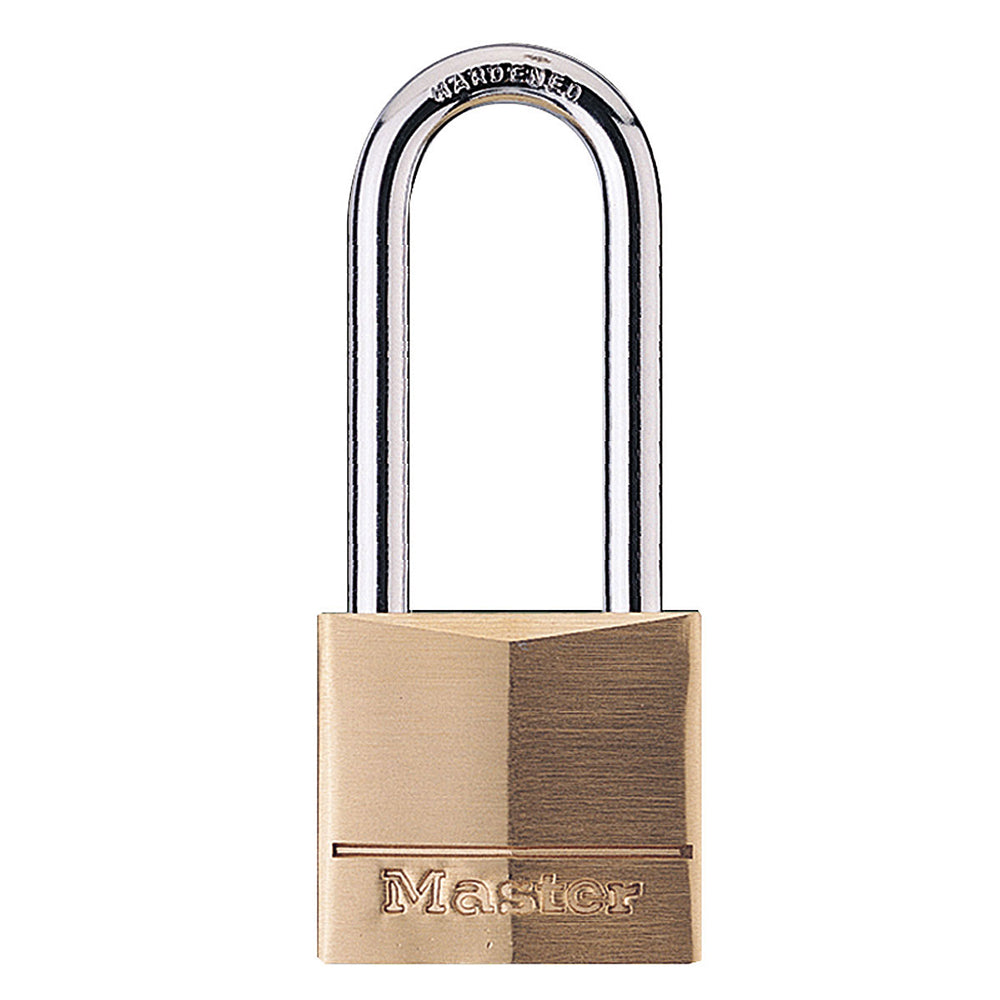 Master Lock 1-9/16in Wide Brass Body Padlock with Long 2in Shackle