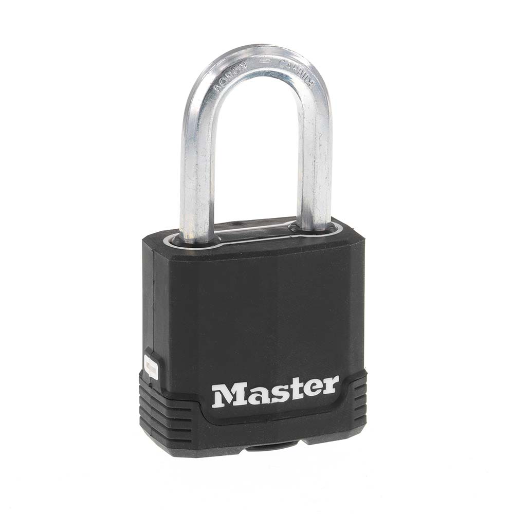 Master Lock Magnum 1-3/4in Wide Covered Laminated Padlock with 1-1/2in Shackle