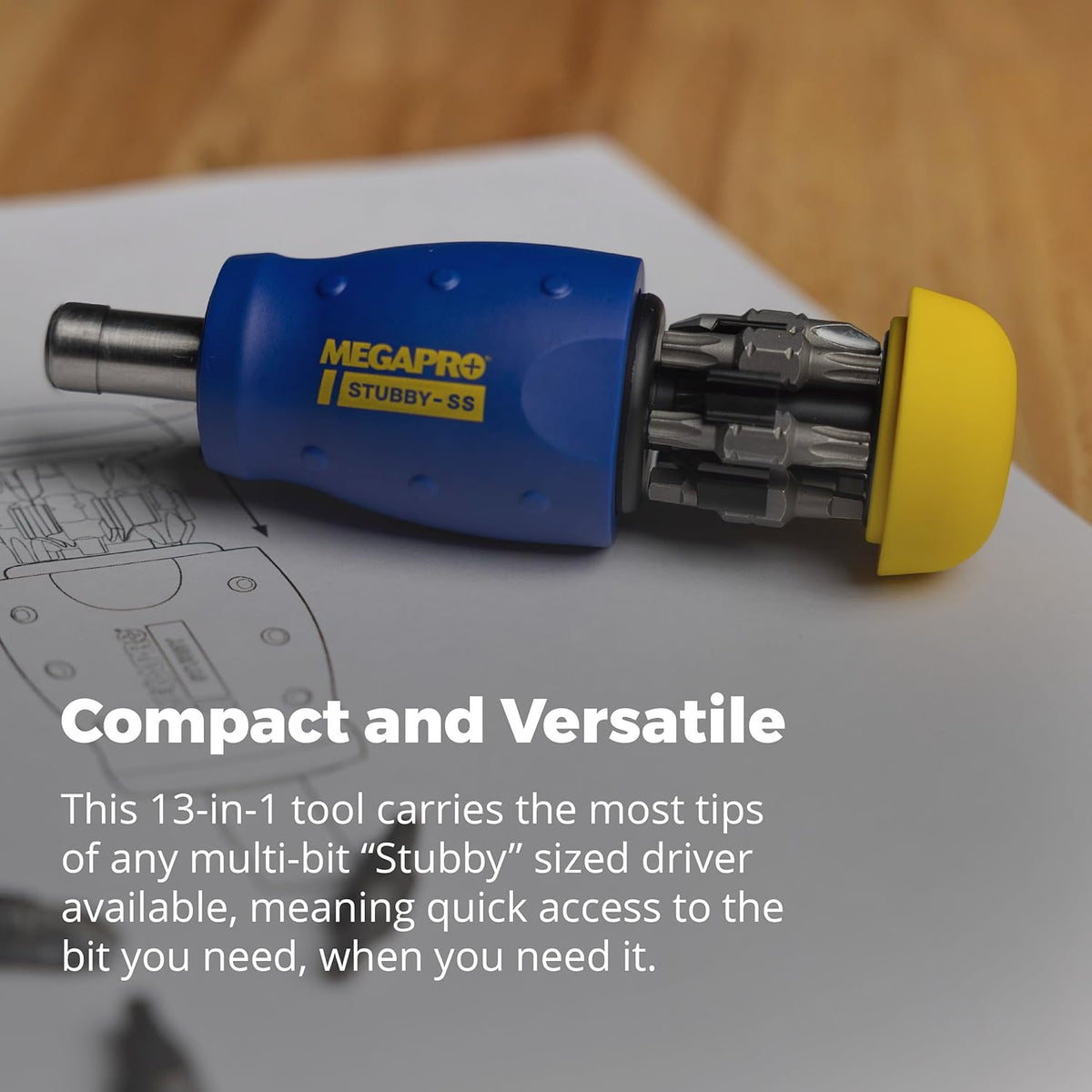 MegaPro 13-in-1 Stubby Multi-Bit Screwdriver