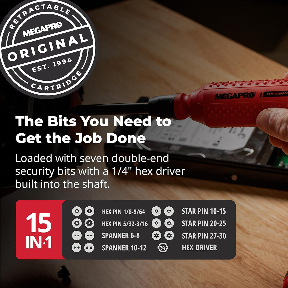 MegaPro 15-in-1 Tamperproof Screwdriver