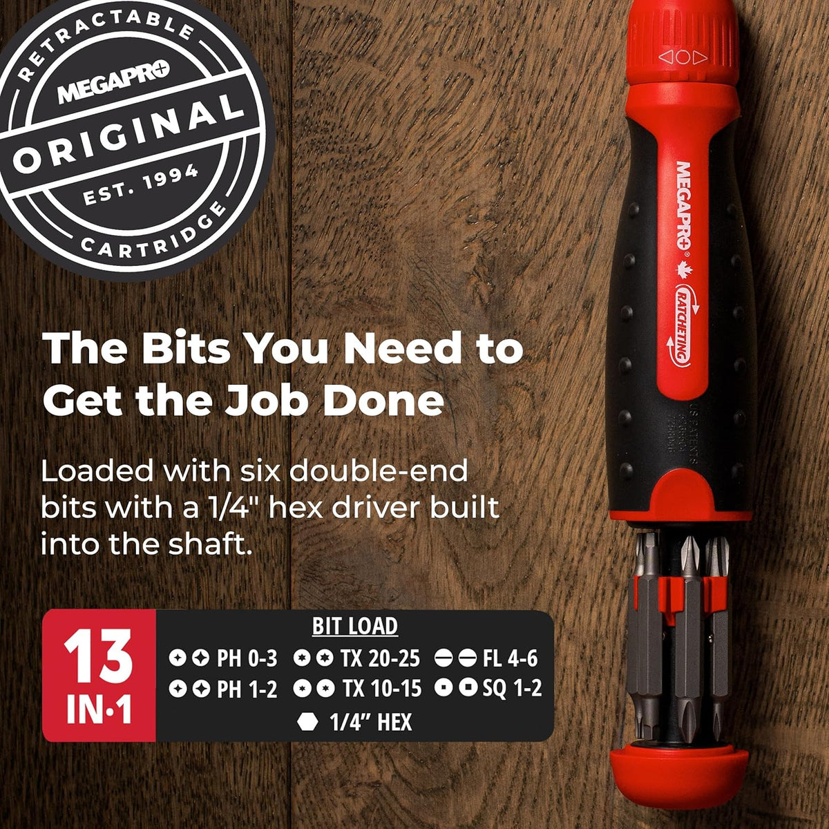 MegaPro 13-in-1 Ratcheting Multi-Bit Screwdriver