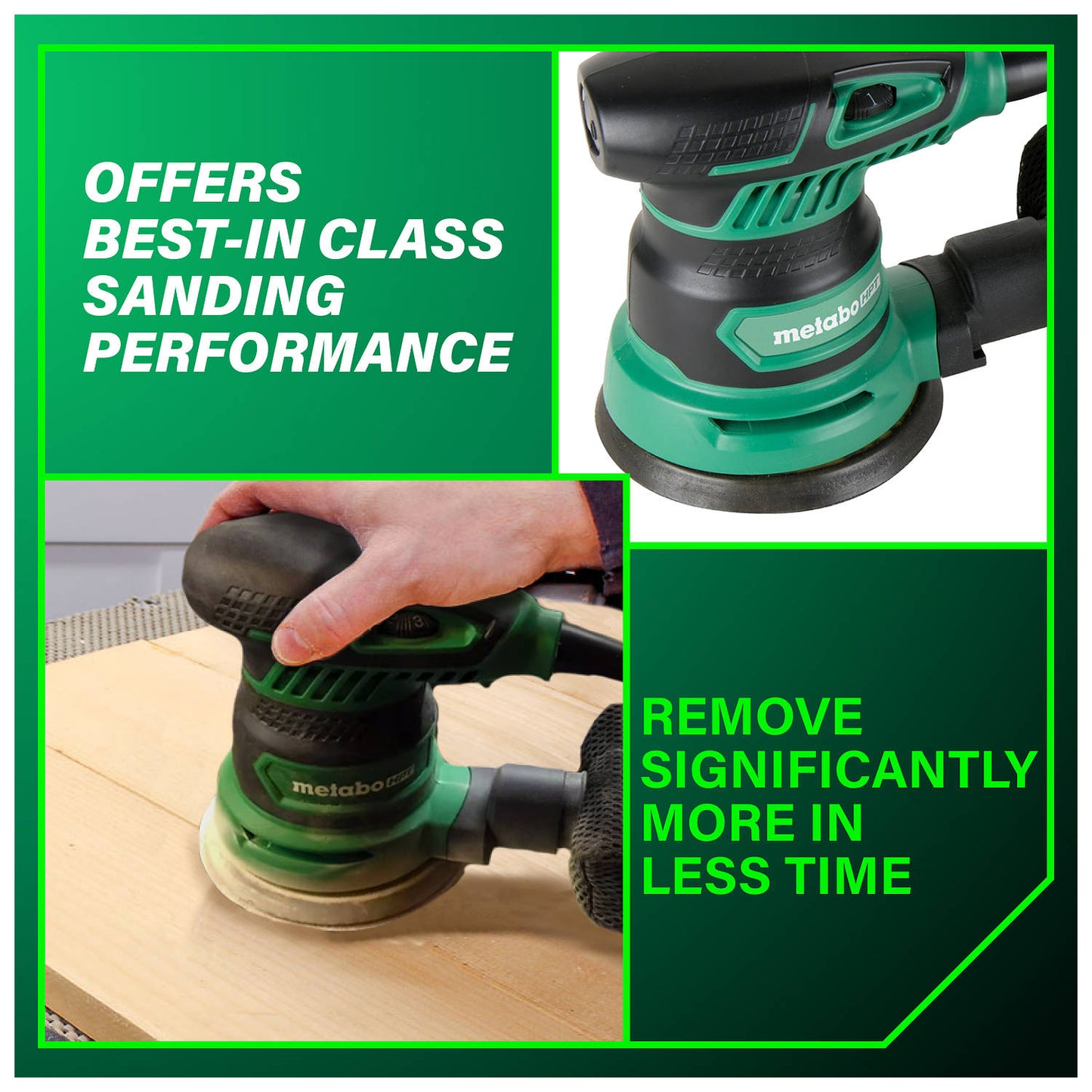 Metabo HPT SV13YST random orbit sander performance features