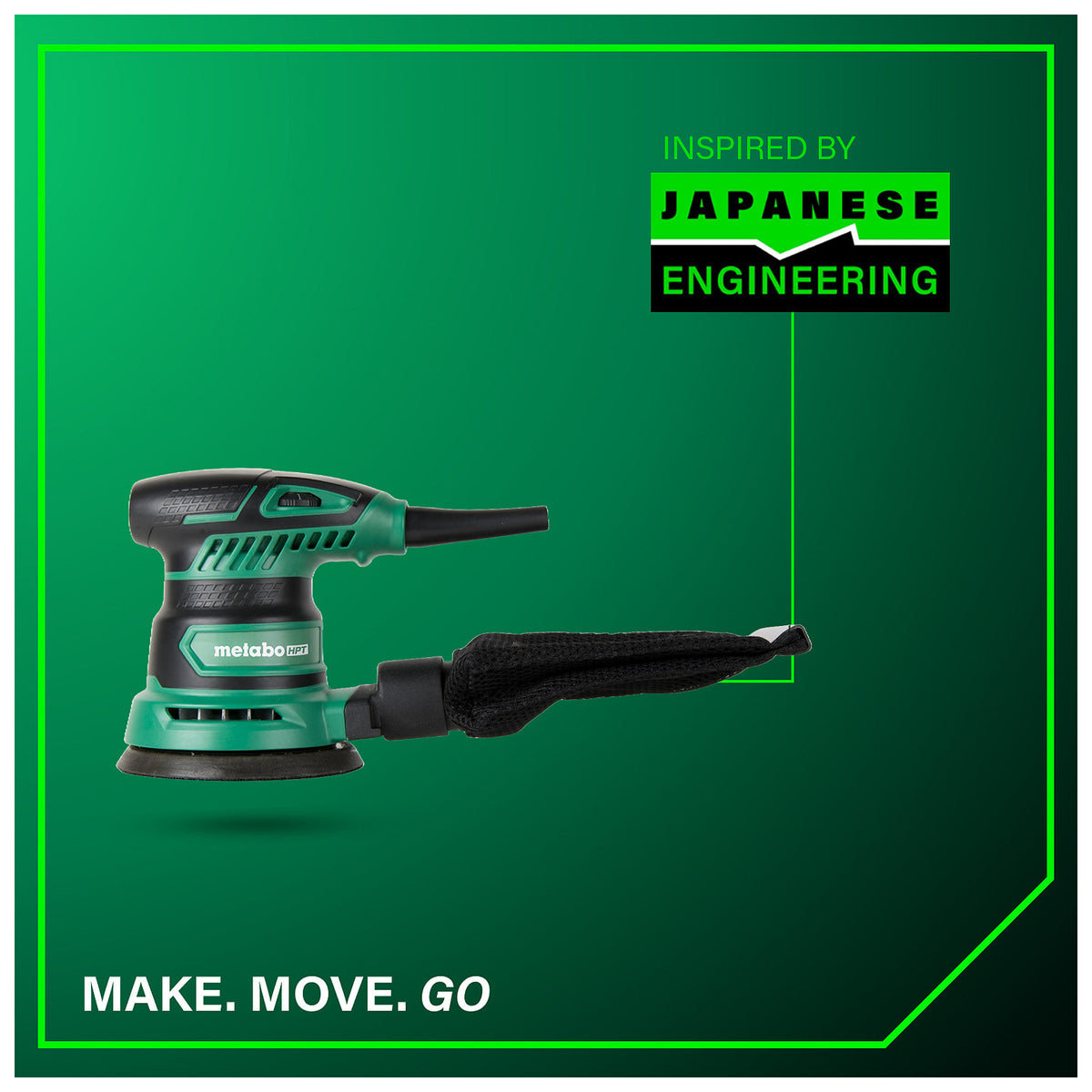 Metabo HPT SV13YST random orbit sander side profile