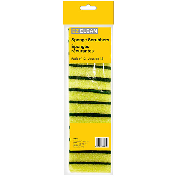 EZ Clean Scouring Sponge Scrubbers - 12pk