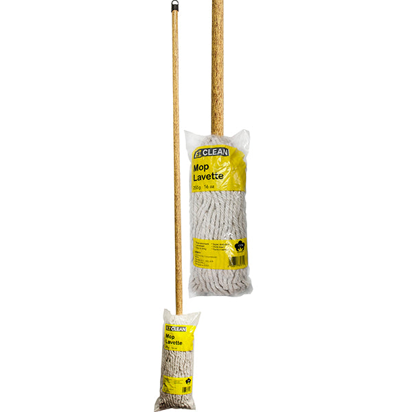 EZ Clean 16oz Yacht Mop with Wooden Handle