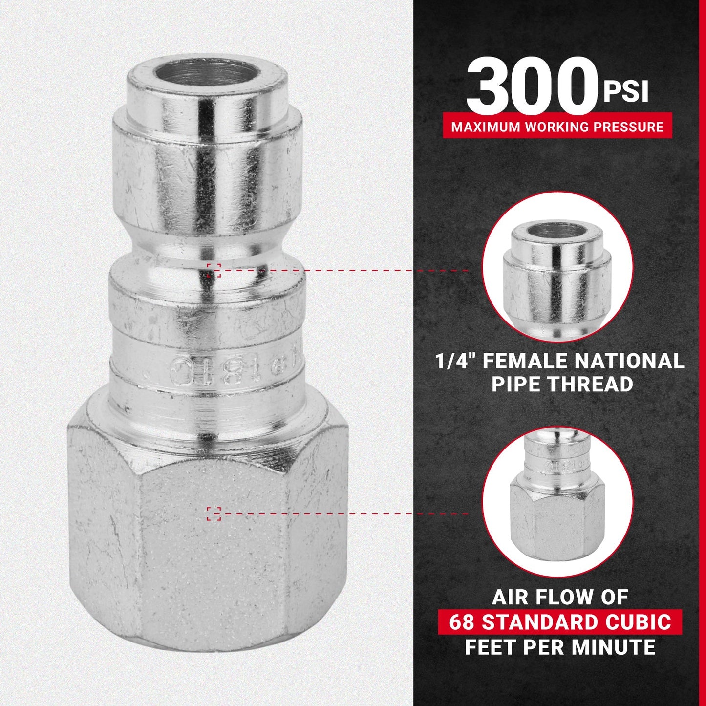 Milton 1/4in FNPT P-Style Female Plugs - 2pk