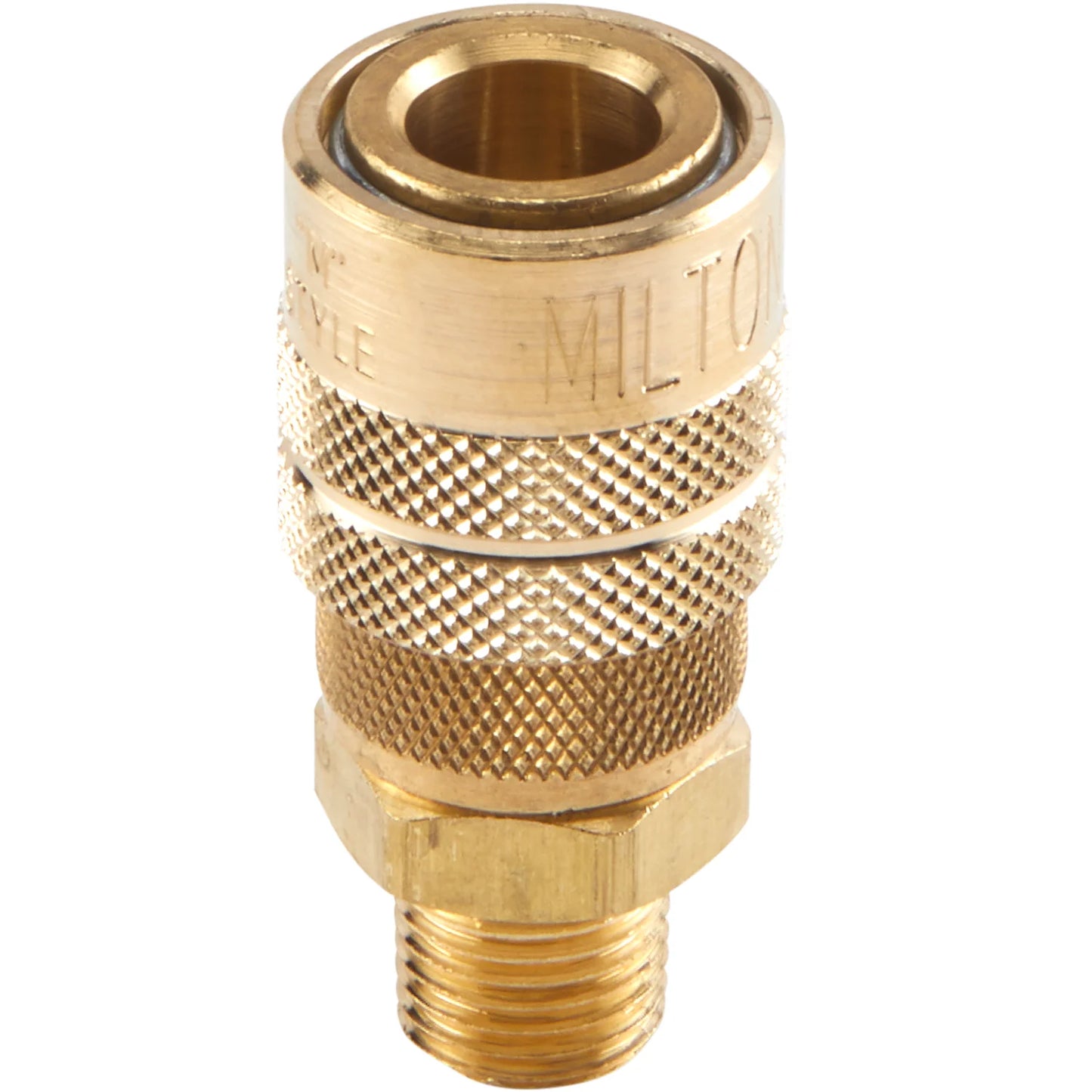 Milton 1/4in MNPT M-Style Brass Coupler