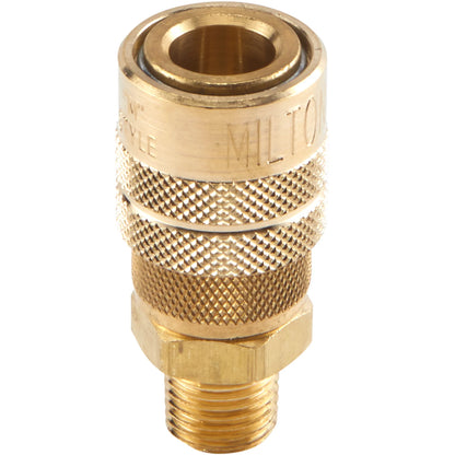 Milton 1/4in MNPT M-Style Brass Coupler