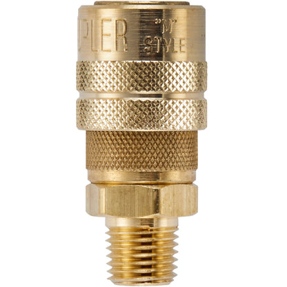 Milton 1/4in MNPT M-Style Brass Coupler