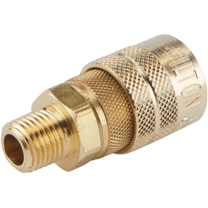 Milton 1/4in MNPT M-Style Brass Coupler