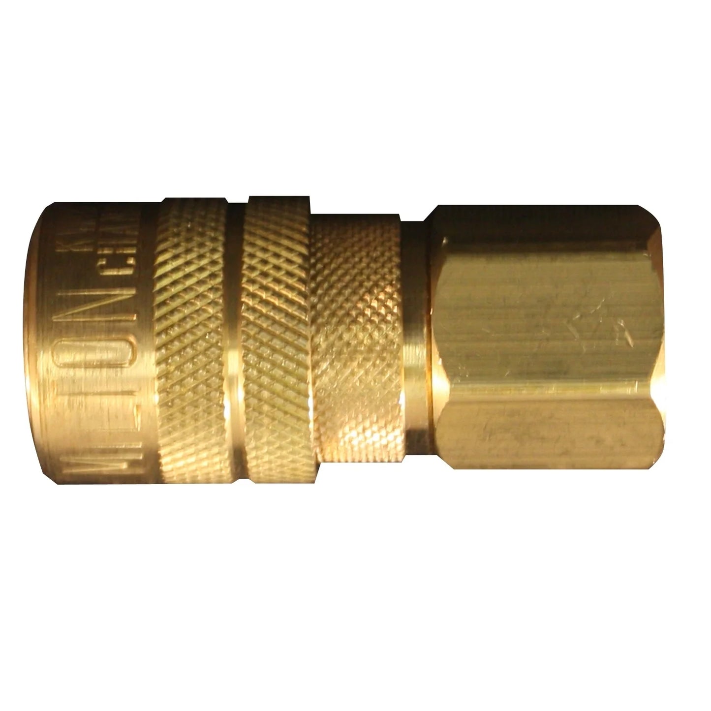 Milton 3/8in FNPT M-Style Brass Coupler