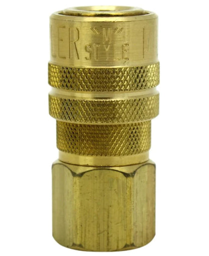 Milton 3/8in FNPT M-Style Brass Coupler