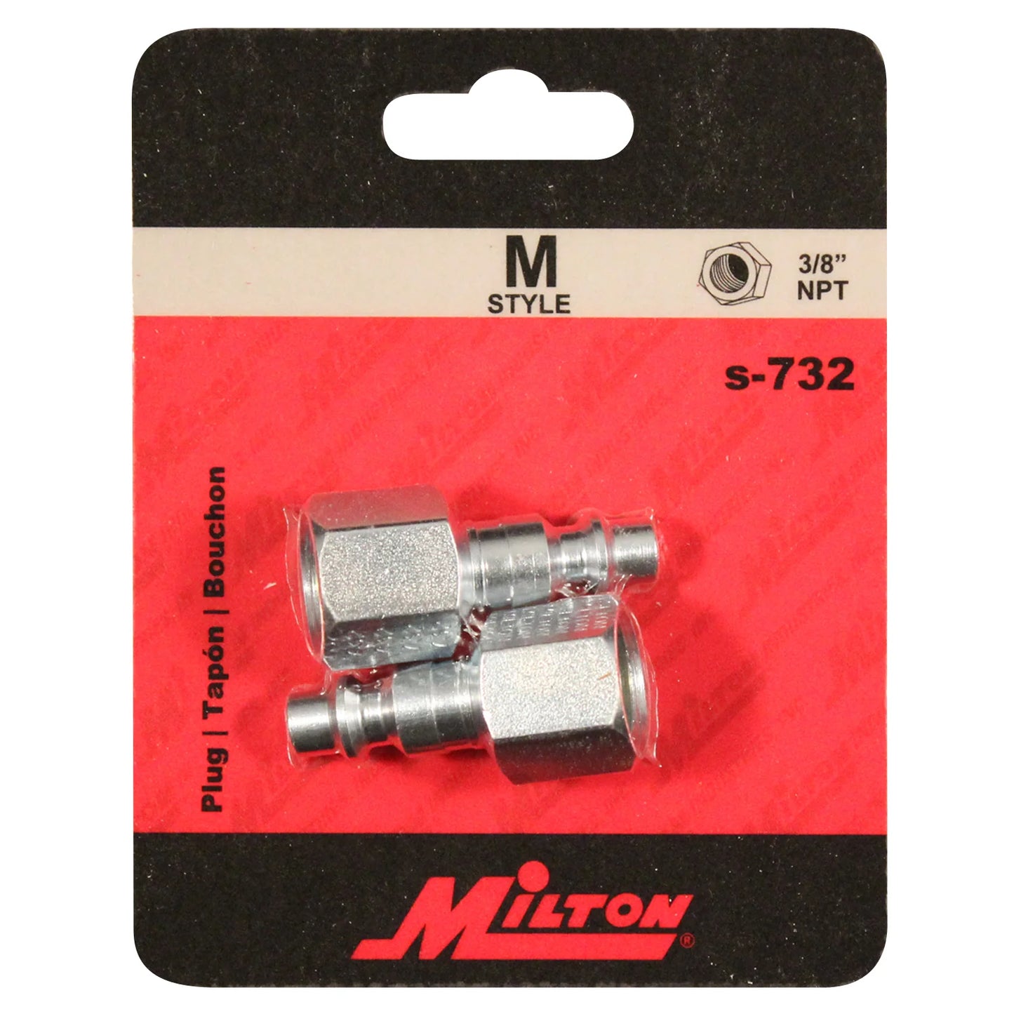 Milton 3/8in FNPT M-Style Plugs - 2pk