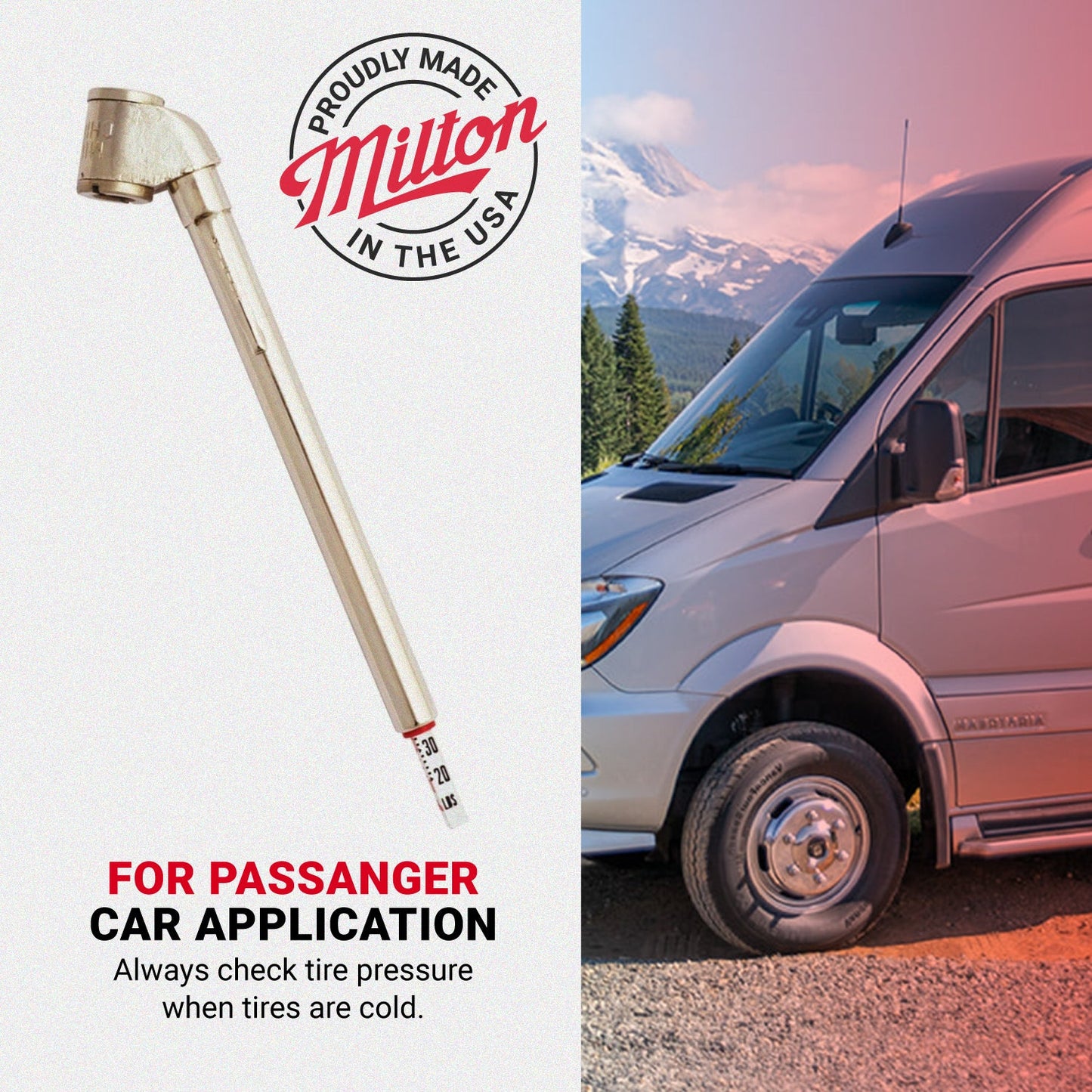 Milton 120 PSI Heavy Duty Dual Head Truck Tire Gauge