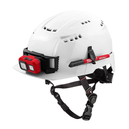 Milwaukee BOLT white safety helmet rear accessory view